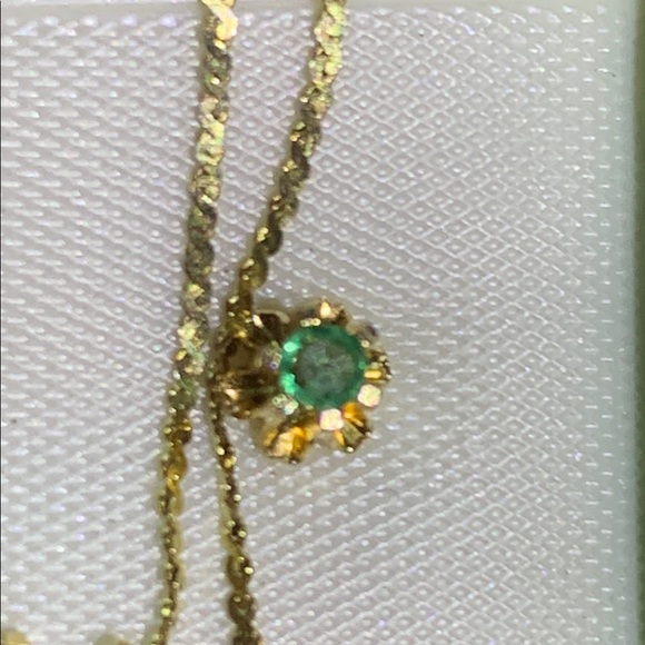 Ross-Simons 14K Gold & Emerald Necklace & Earrings for May Birthstone Baby NWOT - Picture 4 of 13